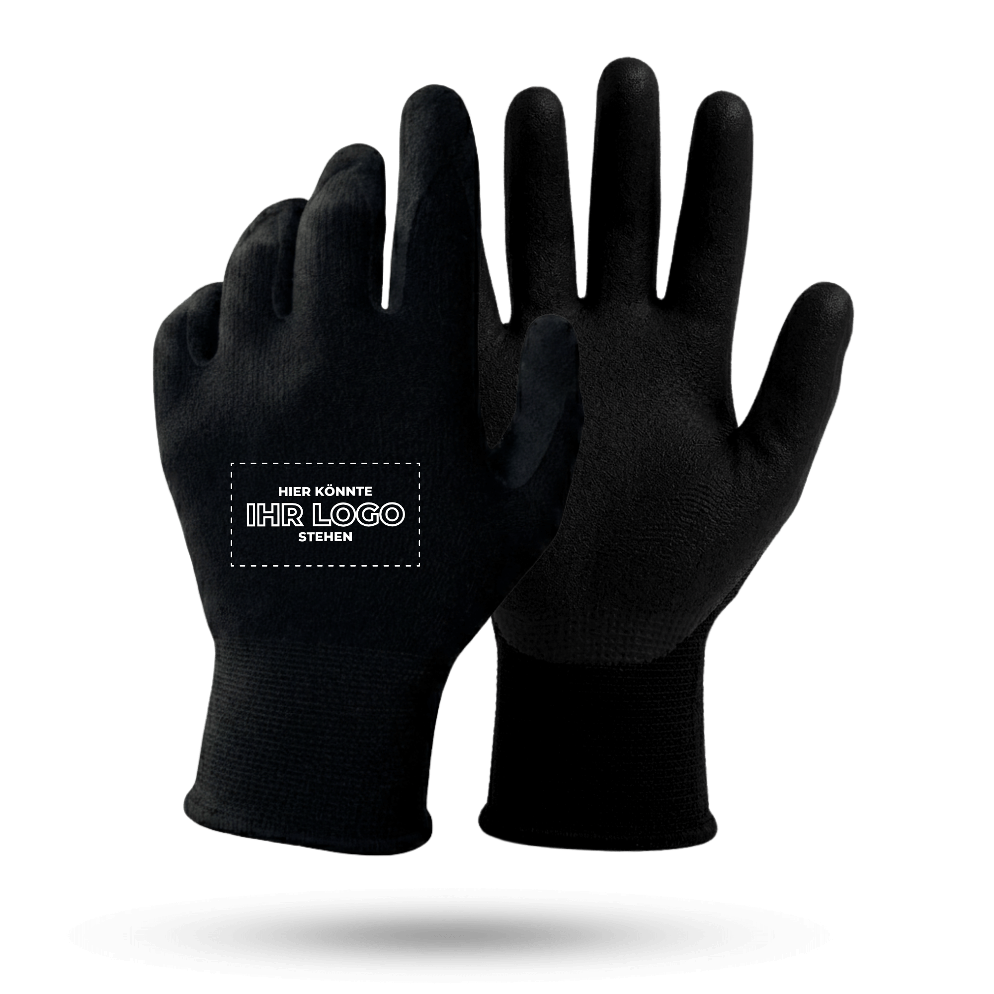 Arbeitshandschuhe bedrucken mit Logo - Schwarz GP-S-1
