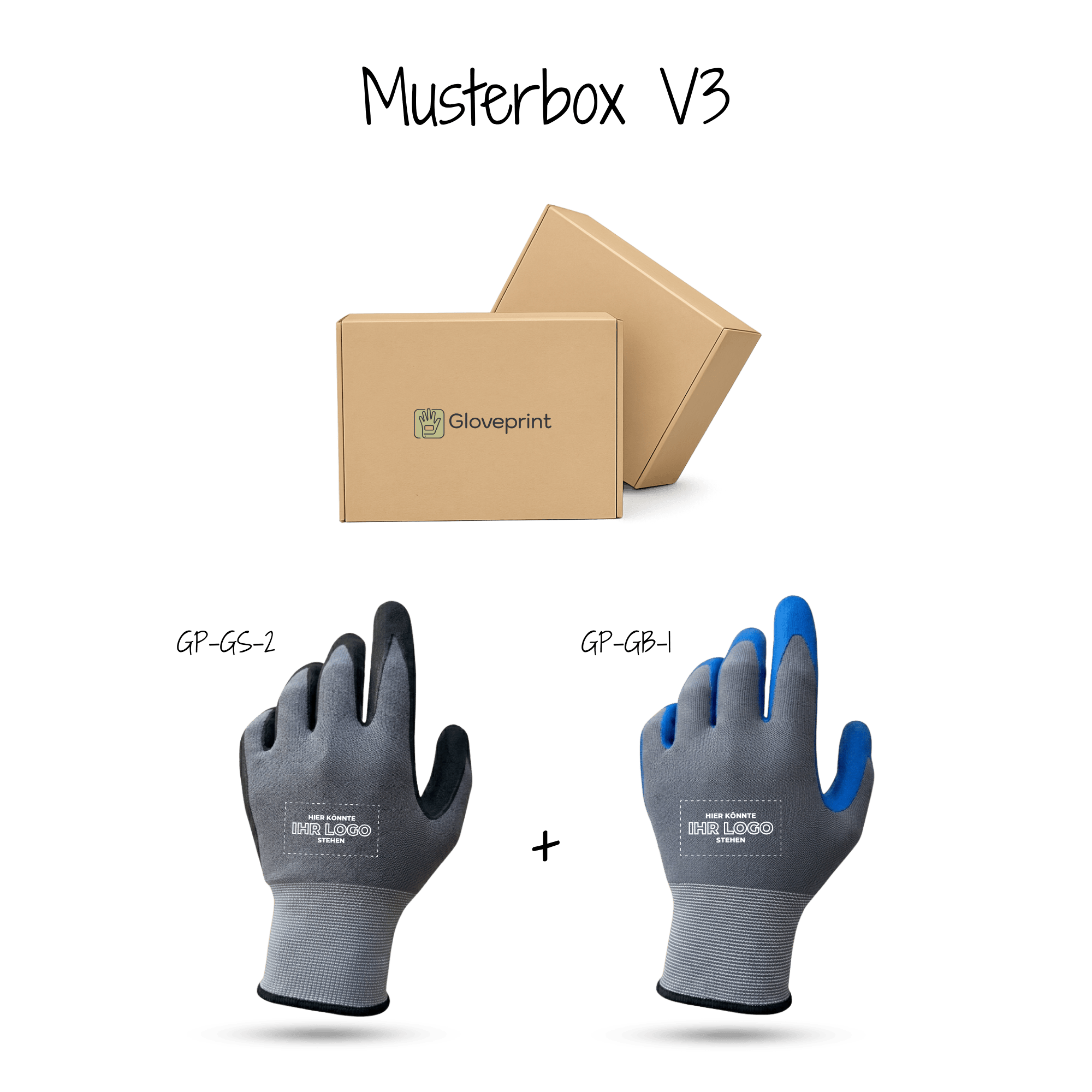 Musterbox mit GP Druck - Grau & Grau