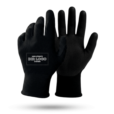 Arbeitshandschuhe bedrucken mit Logo - Schwarz GP-S-1