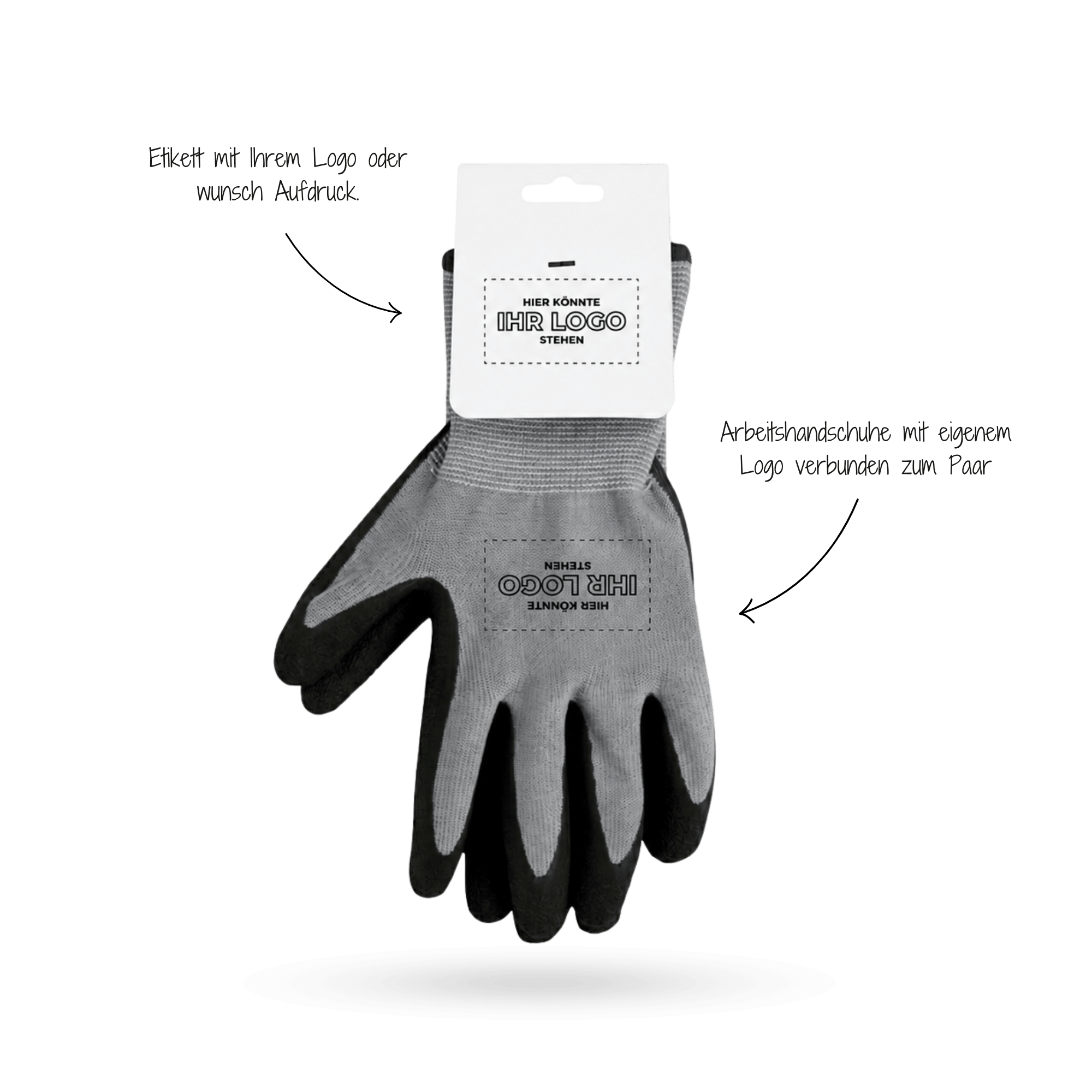 Handschuhpaar mit Etikett