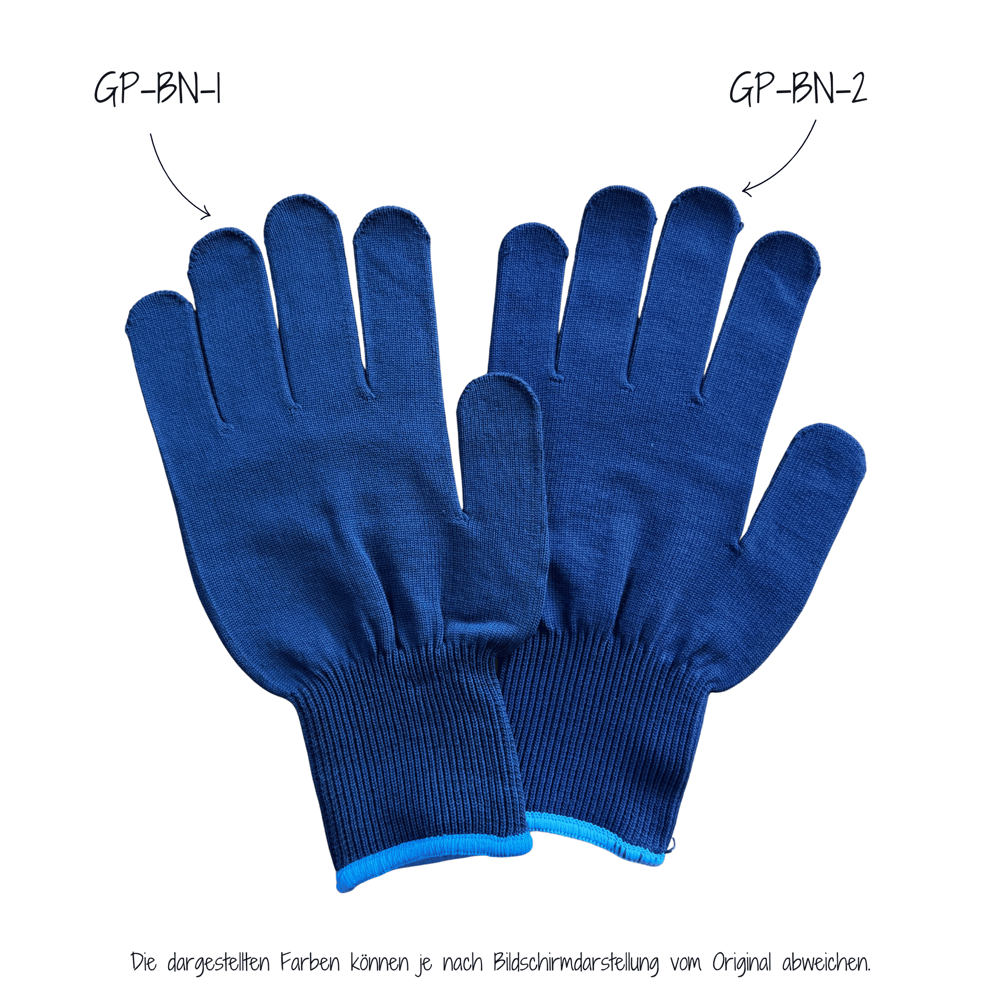 Strickhandschuhe mit Noppen mit Logo bedrucken - Blau GP-BN-1