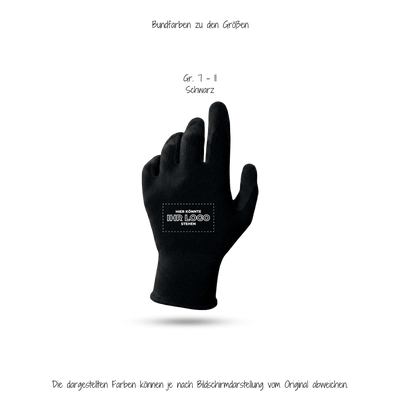Arbeitshandschuhe bedrucken mit Logo - Schwarz GP-S-1