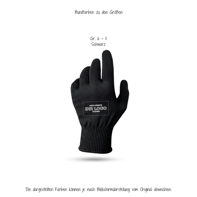 Strickhandschuhe mit Noppen mit Logo bedrucken - schwarz GP-SN-1